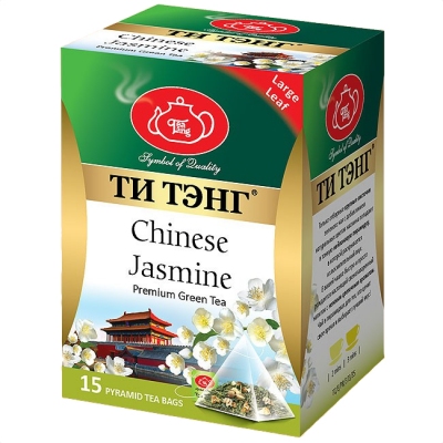 Чай Tea Tang зеленый "Китайский жасмин" 15 пирамидок