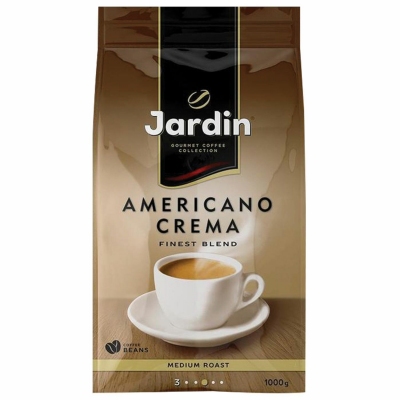 Кофе в зернах Jardin Americano Crema, арабика, робуста, 1 кг