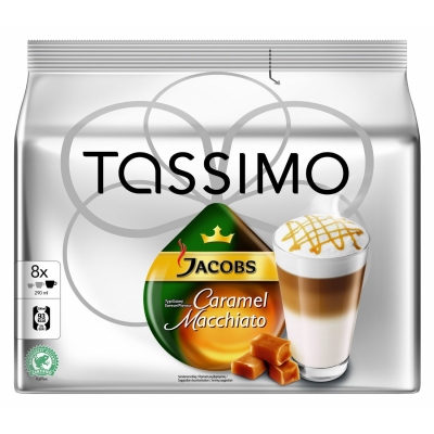 Кофе в капсулах (Т-Диски) Tassimo Jacobs Latte Macchiato Caramel, 16 порций