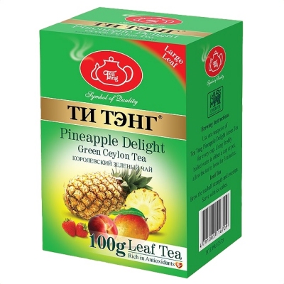 Чай Tea Tang зеленый "Тропическая смесь с ананасом" 100 г