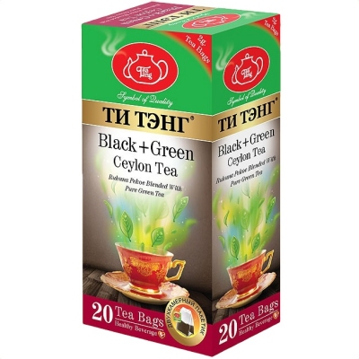 Чай Tea Tang смесь зеленый "Королевский" и черный "Рухуна"  20 пак.