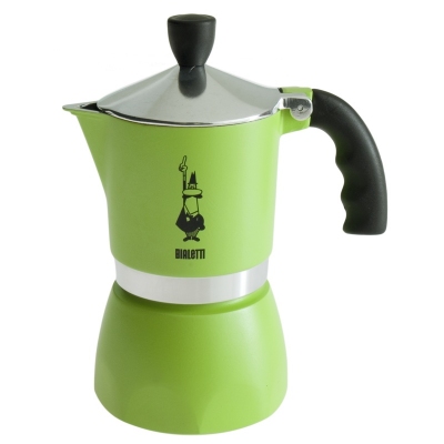 Гейзерная кофеварка Bialetti (Биалетти) Fiametta зеленый 3 порции