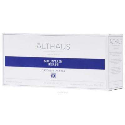 Чай черный, Grand Pack, Althaus Mountain Herbs (Горные Травы), 20 пак.