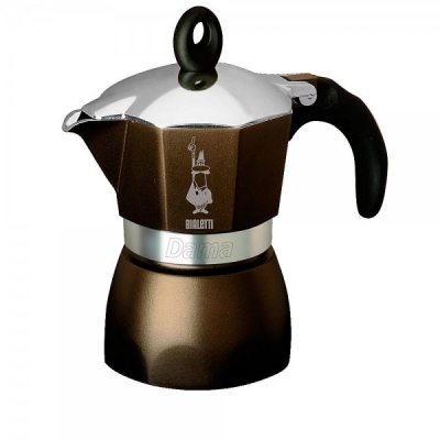 Гейзерная кофеварка Bialetti (Биалетти) Dama Glamour 3 порции (ореховый)