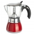 Гейзерная кофеварка Bialetti (Биалетти) Moka Crystal красная 6 порций