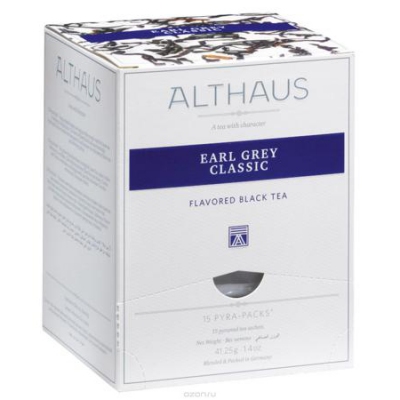 Чай черный Althaus Earl Grey Classic (Эрл Грей Классик), 15 пир.