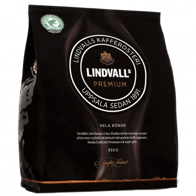 Кофе в зернах Lindvalls PREMIUM, 450 г.