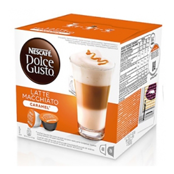 Кофе в капсулах Dolce Gusto (Нескафе Дольче Густо Латте Мачиато карамел), 16 капсул на 8 чашек