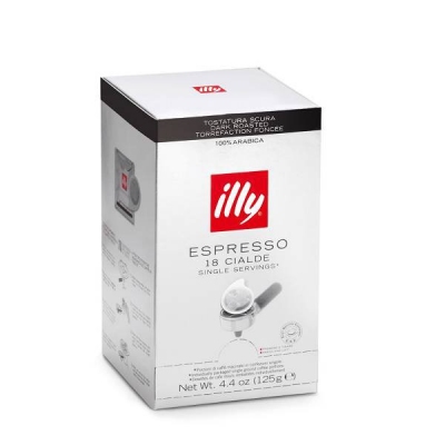 Кофе Illy в чалдах сильной обжарки 125 грамм 18 монодоз