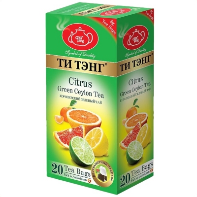 Чай Tea Tang зеленый "Цитрусовый" 20 пак.