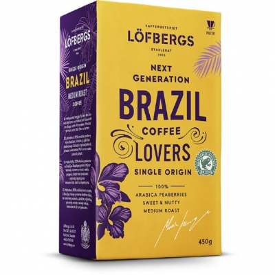 Молотый кофе Lofbergs Lila Brazil Single Origin, 450 гр